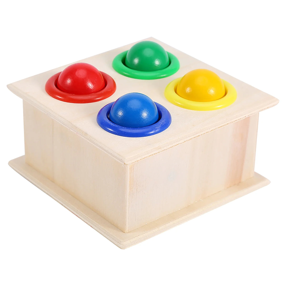 Wooden Ball Hammer Box Whack A Mole Game D438794