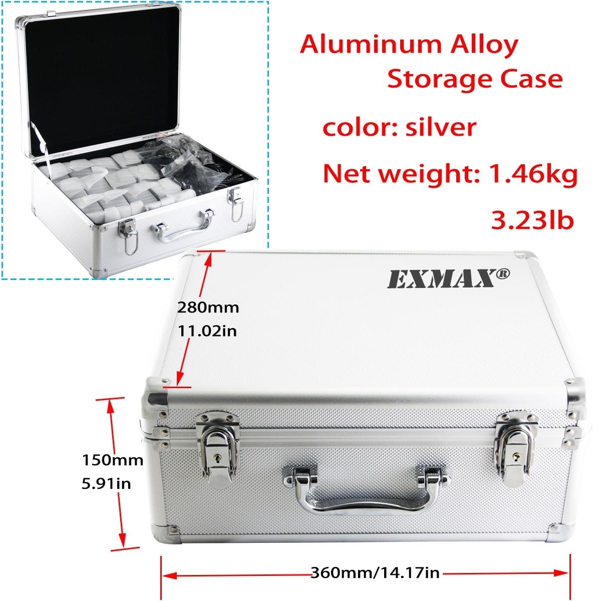 Wireless Tour Guide Whisper Acoustic Transmission System (1 Transmitter & 25 Receivers with Silver Aluminium Alloy Storage Case) Y53960