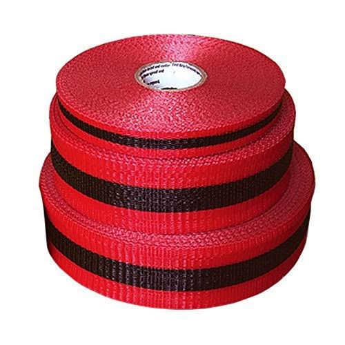 Red Black CAUTION 3 4 inch x 150 Foot 10 Rolls Woven Barricade Tape E42989