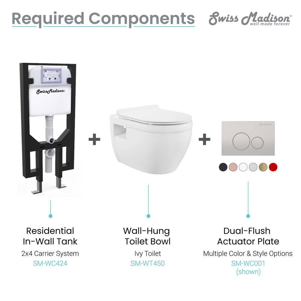 Glossy White Wall Hung Toilet T190