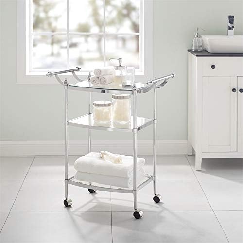 Chrome Metal Bar Cart Q304709