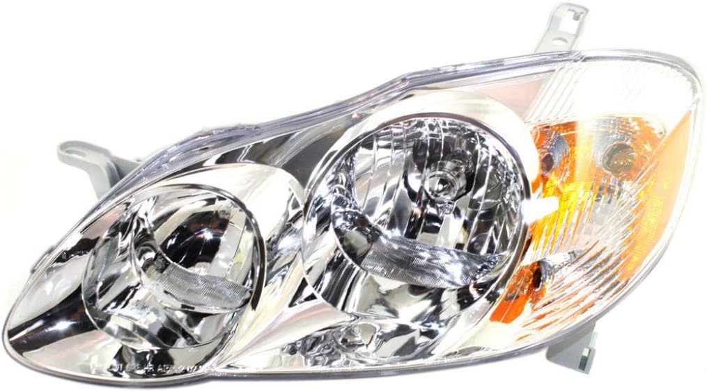 Driver Side Headlight for Toyota Corolla 2003 2004, Pack of 2 L662
