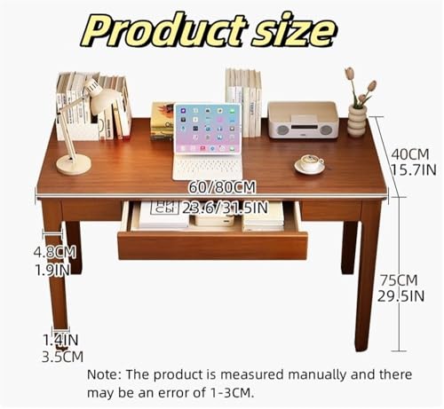 Brown Wood Writing Desk and Chair Set N4002