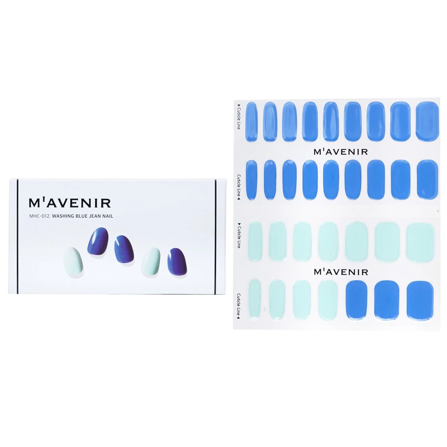 32pcs Blue Nail Sticker Z2020