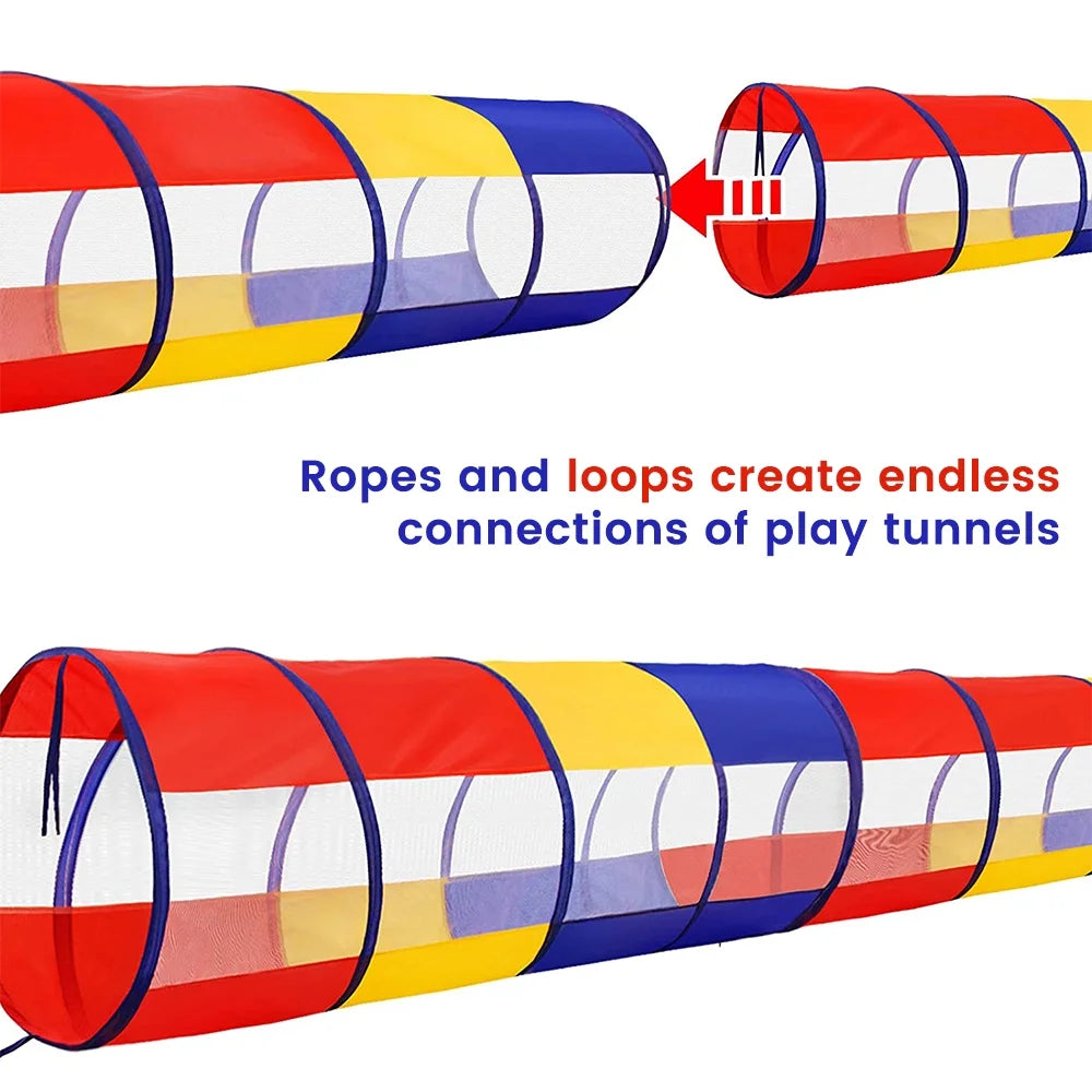Kids Play Tent Crawl Tunnel and Ball Pit Set R755819