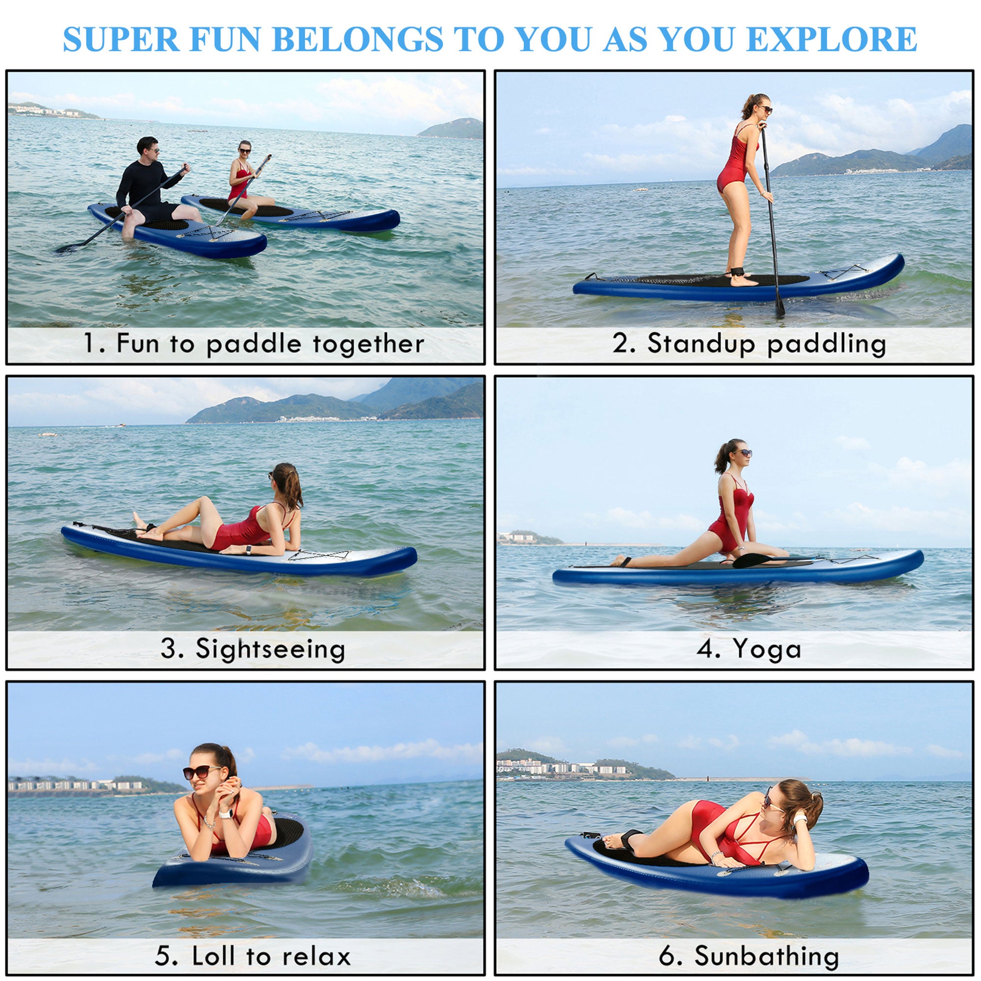 Blue Inflatable Stand Up Paddle Board A4224