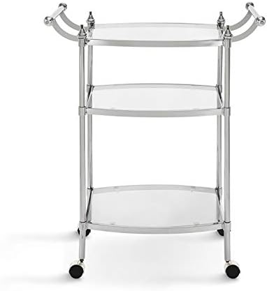 Chrome Metal Bar Cart Q304709