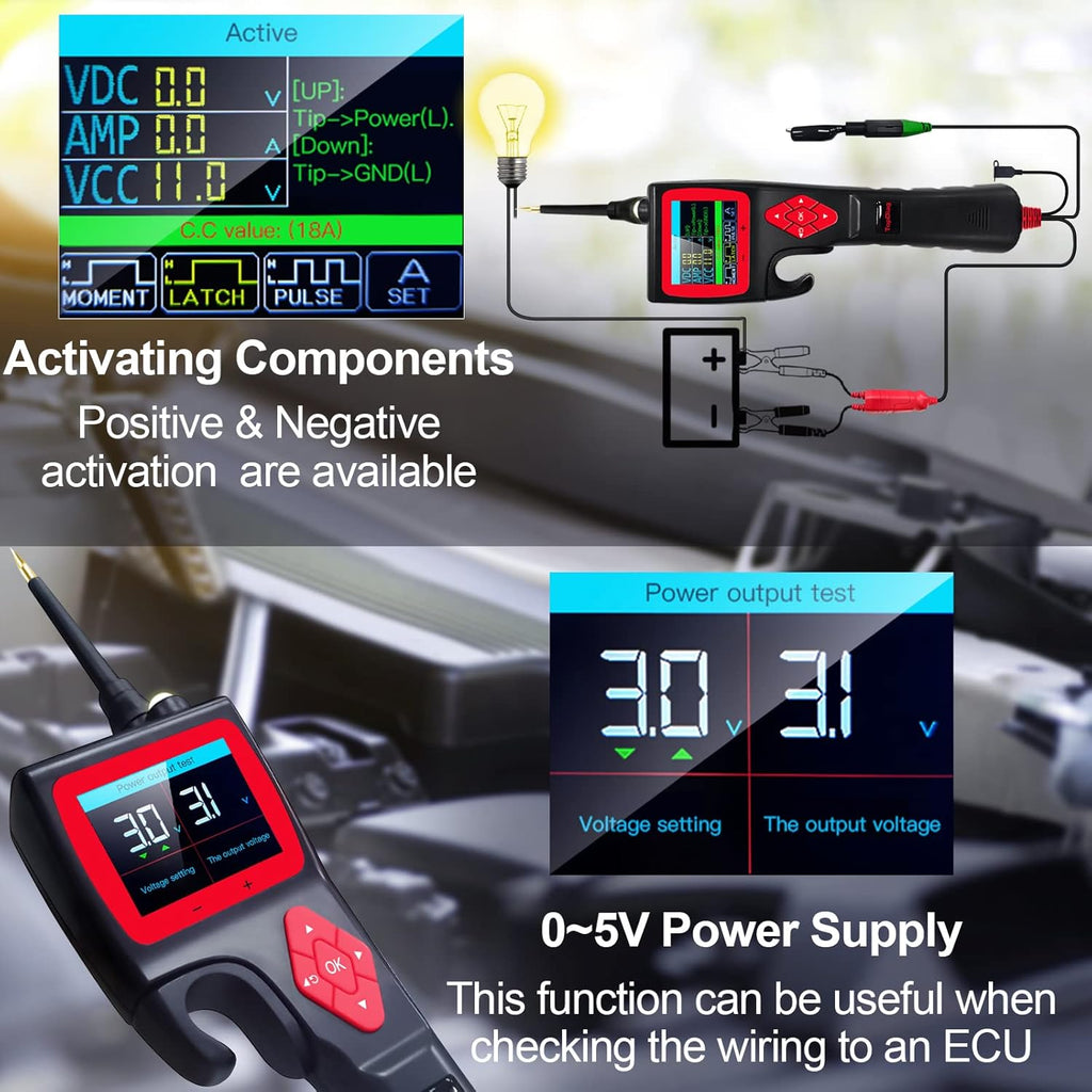 9~30V Automotive Circuit Tester with 20ft Cable M15162