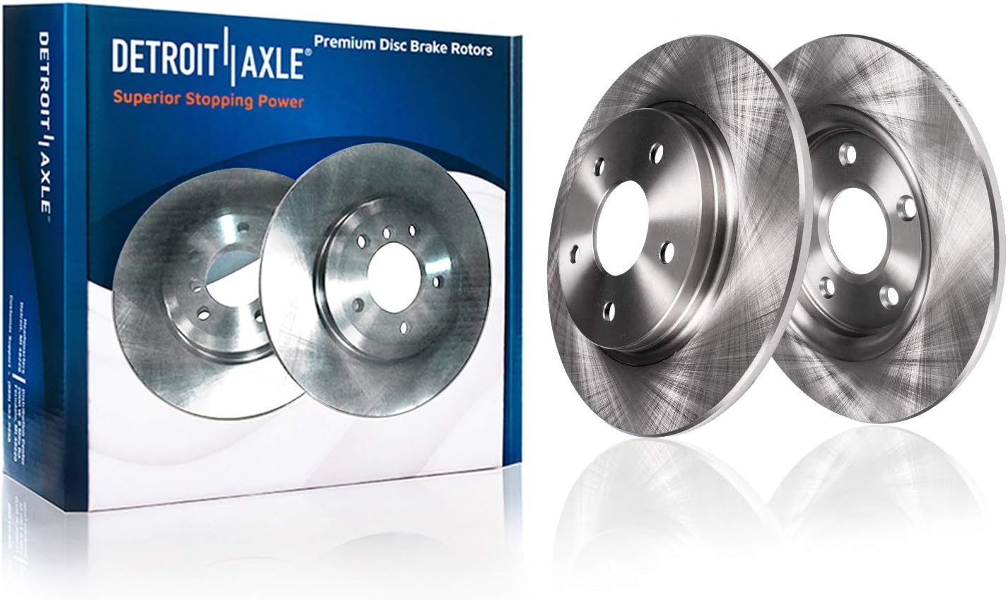 Rear Disc Rotors + Brake Pads 6pc Set V170