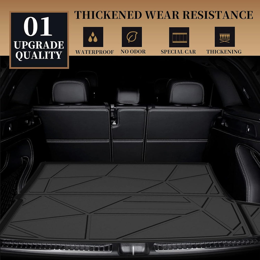Black TPO Waterproof Rear Cargo Tray Trunk Floor Mat Q8816