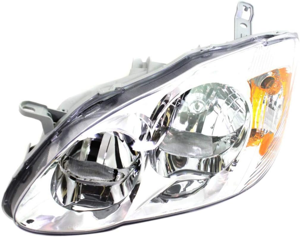 Driver Side Headlight for Toyota Corolla 2003 2004, Pack of 2 L662