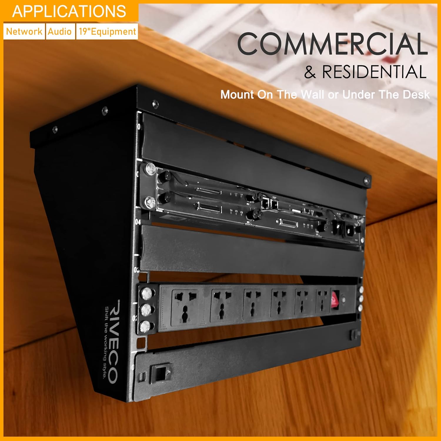 6U Wall Mount Rack for 19 inches IT Equipment, Pack of 2 O6511