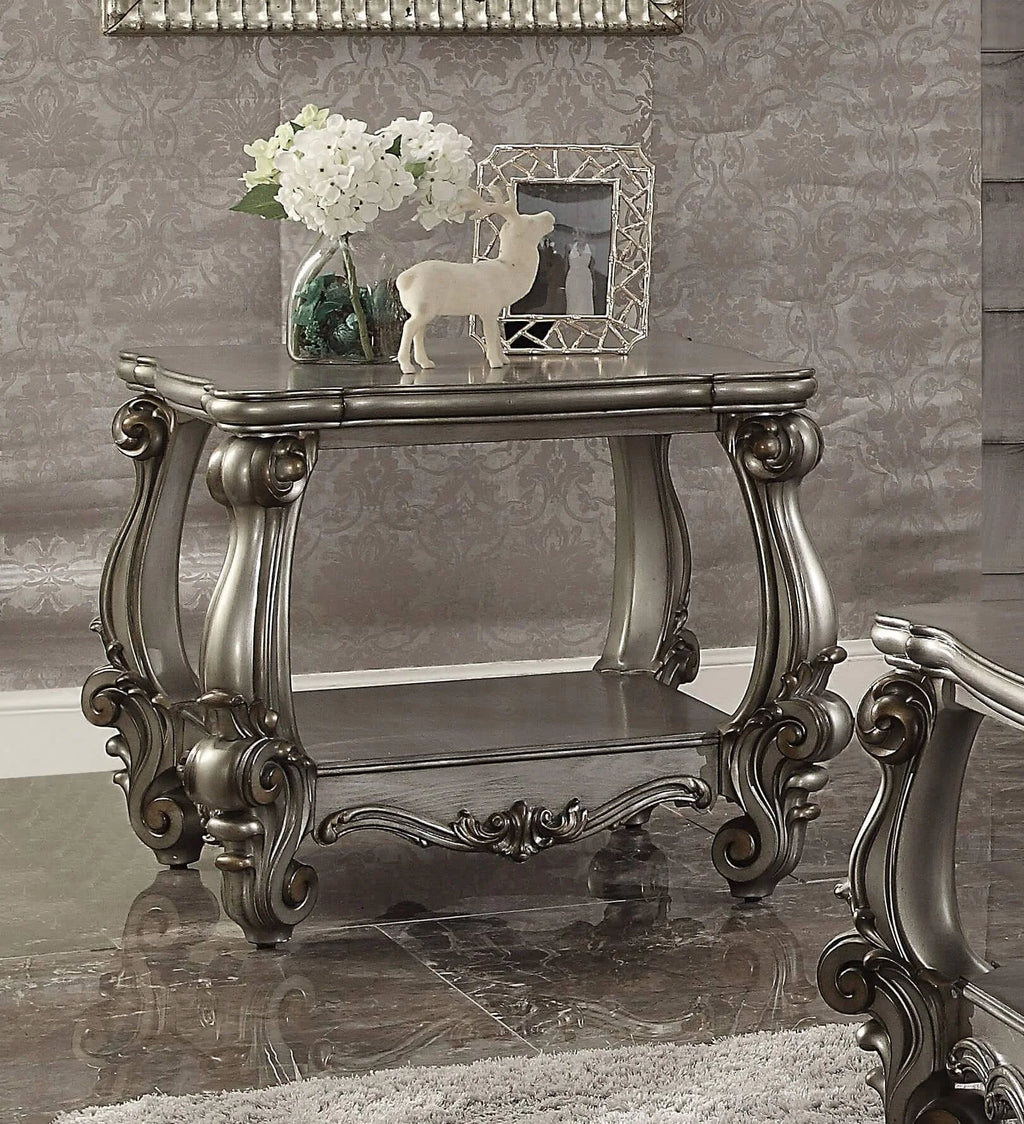 Antique Platinum End Table F9673