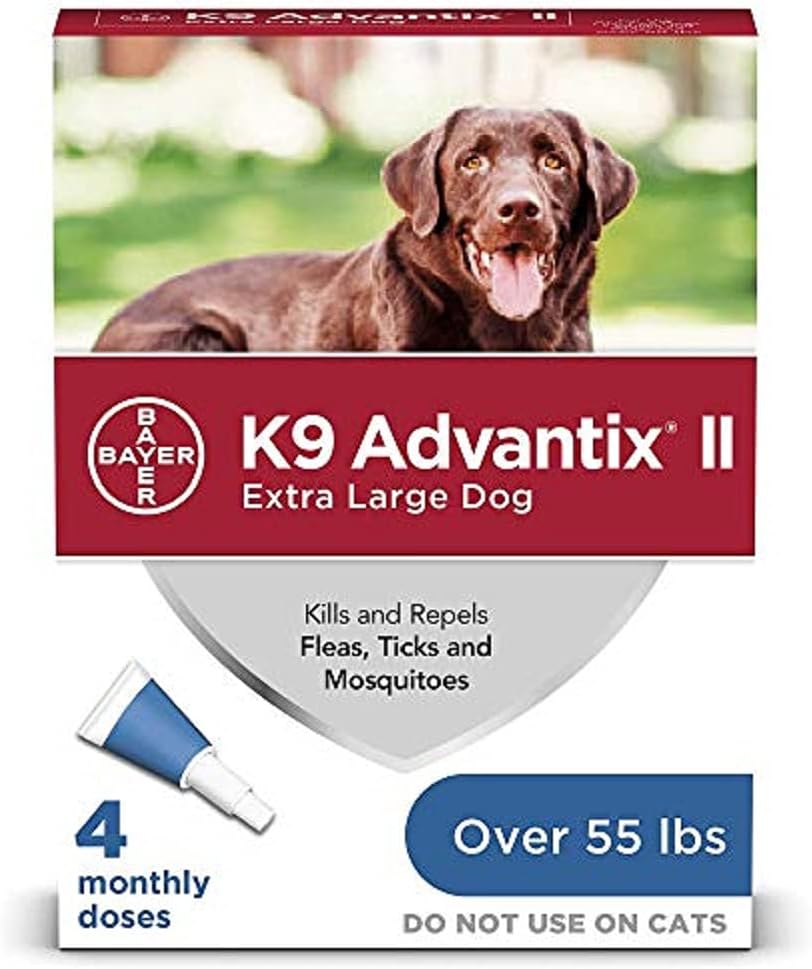 K9 Advantix II Flea and Tick Prevention 1-Pack 4 Monthly Doses Pack of 2 Q269169