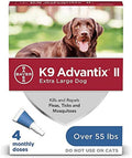 K9 Advantix II Flea and Tick Prevention 1-Pack 4 Monthly Doses Pack of 2 Q269169