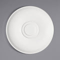 Bright White Round Porcelain Saucer - 12/Case A46616