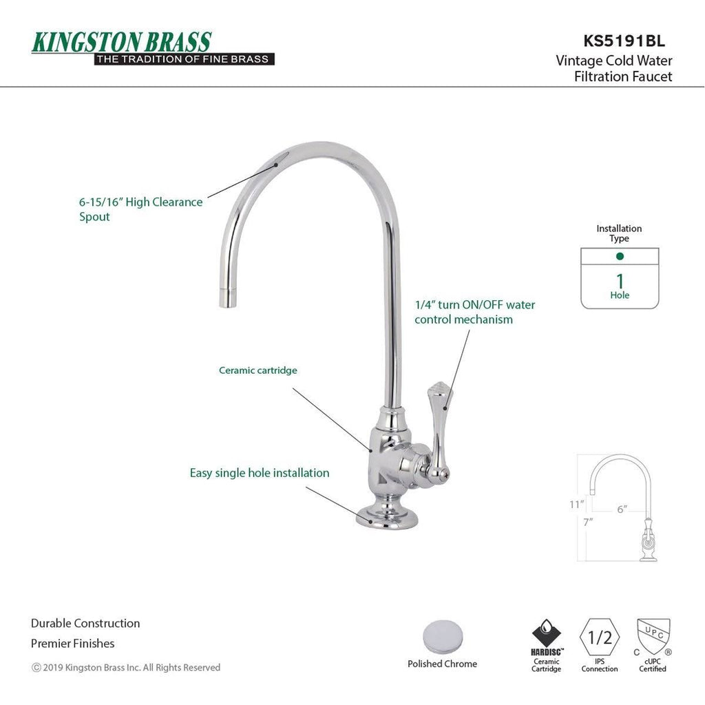 Vintage Single-Handle Water Filtration Faucet D104