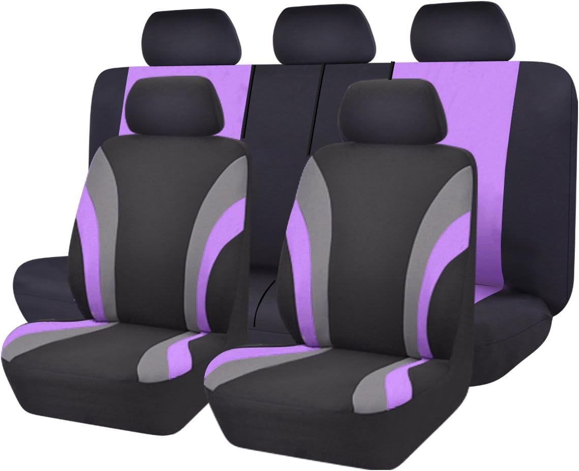 Two Front Car Seat Cover Set, Red L797