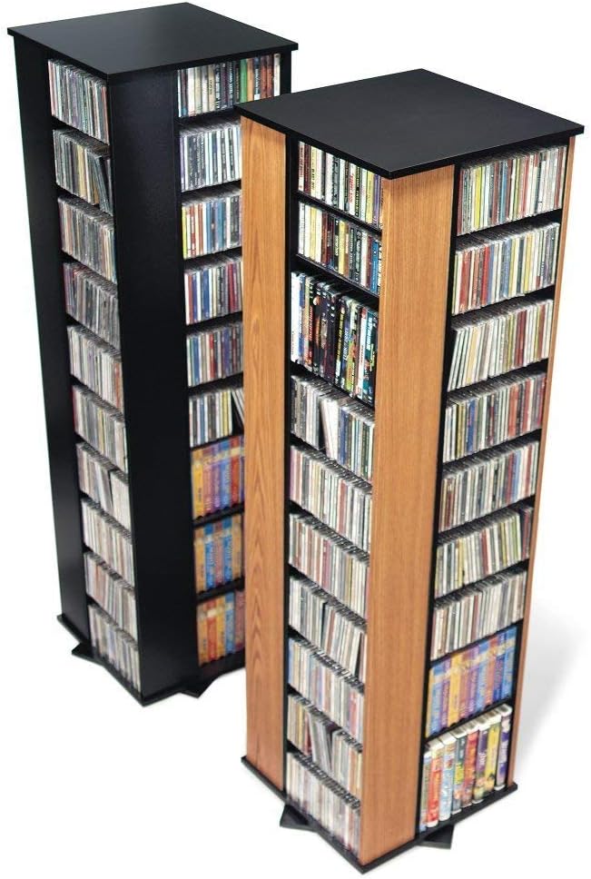 Black Four-Sided Spinning Tower Storage Cabinet K486427