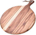 Acacia Wood Pizza Peel Cutting Board Cheese Paddle Board Bread and Crackers Platter with Handle 16 x 12 x 0.5 Inch Pack of 2 J8168