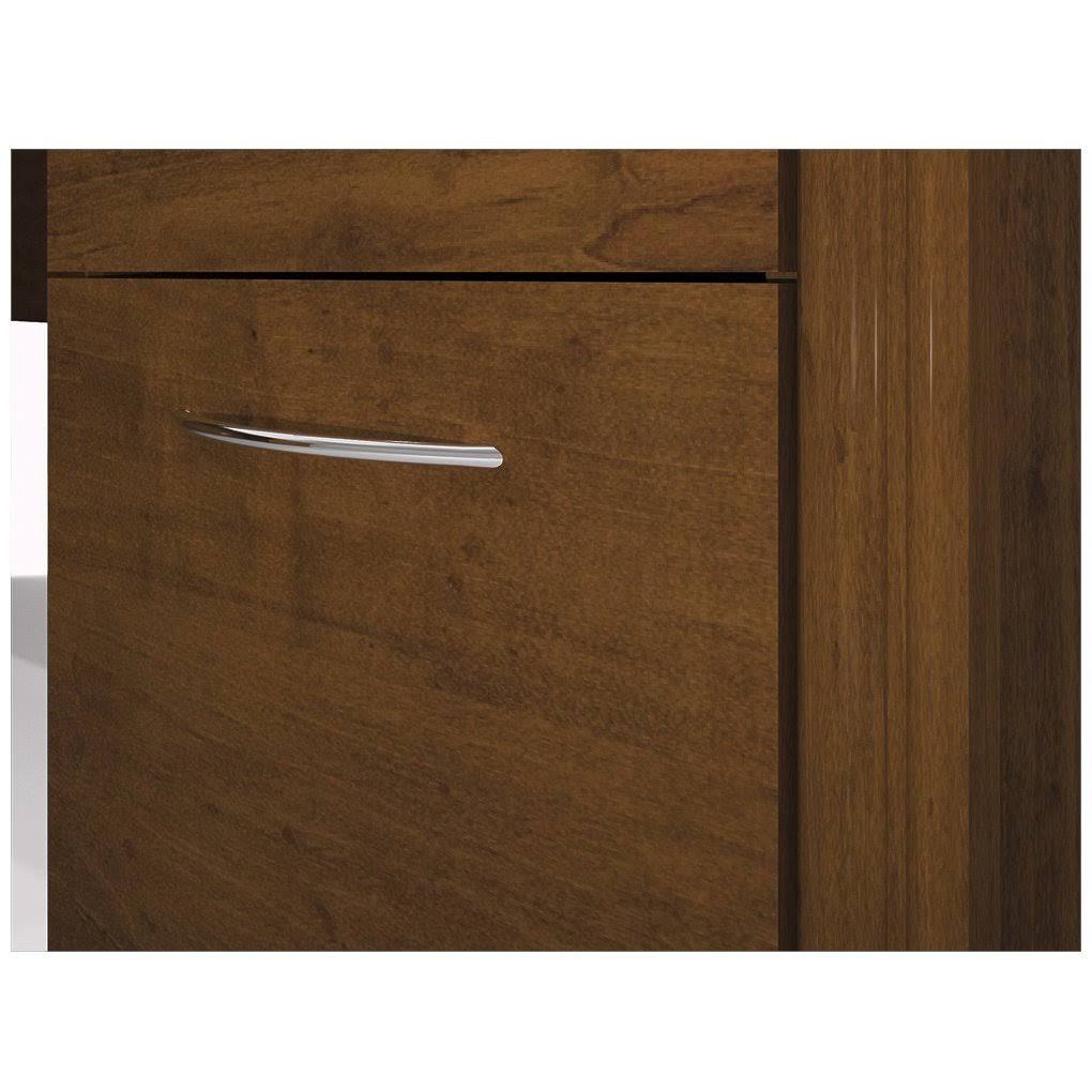 Tuscany Brown L-Shaped Workstation Kit D512212