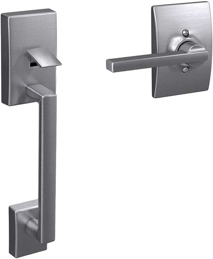 Century Front Entry Handle Latitude Interior Lever Satin Nickel E165
