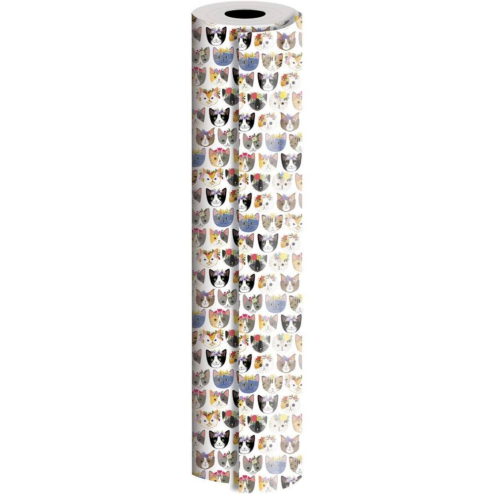 Industrial Size Wrapping Paper Rolls, Kitty Cats, 1/2 Ream A50629