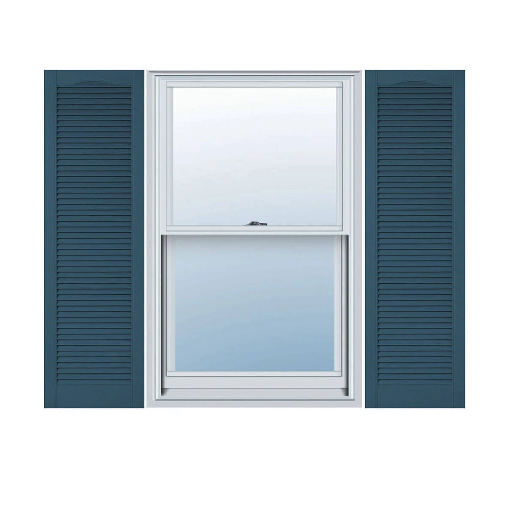 Custom Cathedral Top All Louver Shutters with Shutter-Loks, Per Pair O165