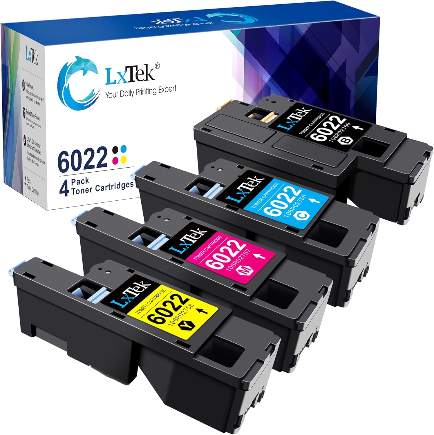 4 Pack Toner Cartridge (1 Black, 1 Cyan, 1 Magenta, 1 Yellow) D3697