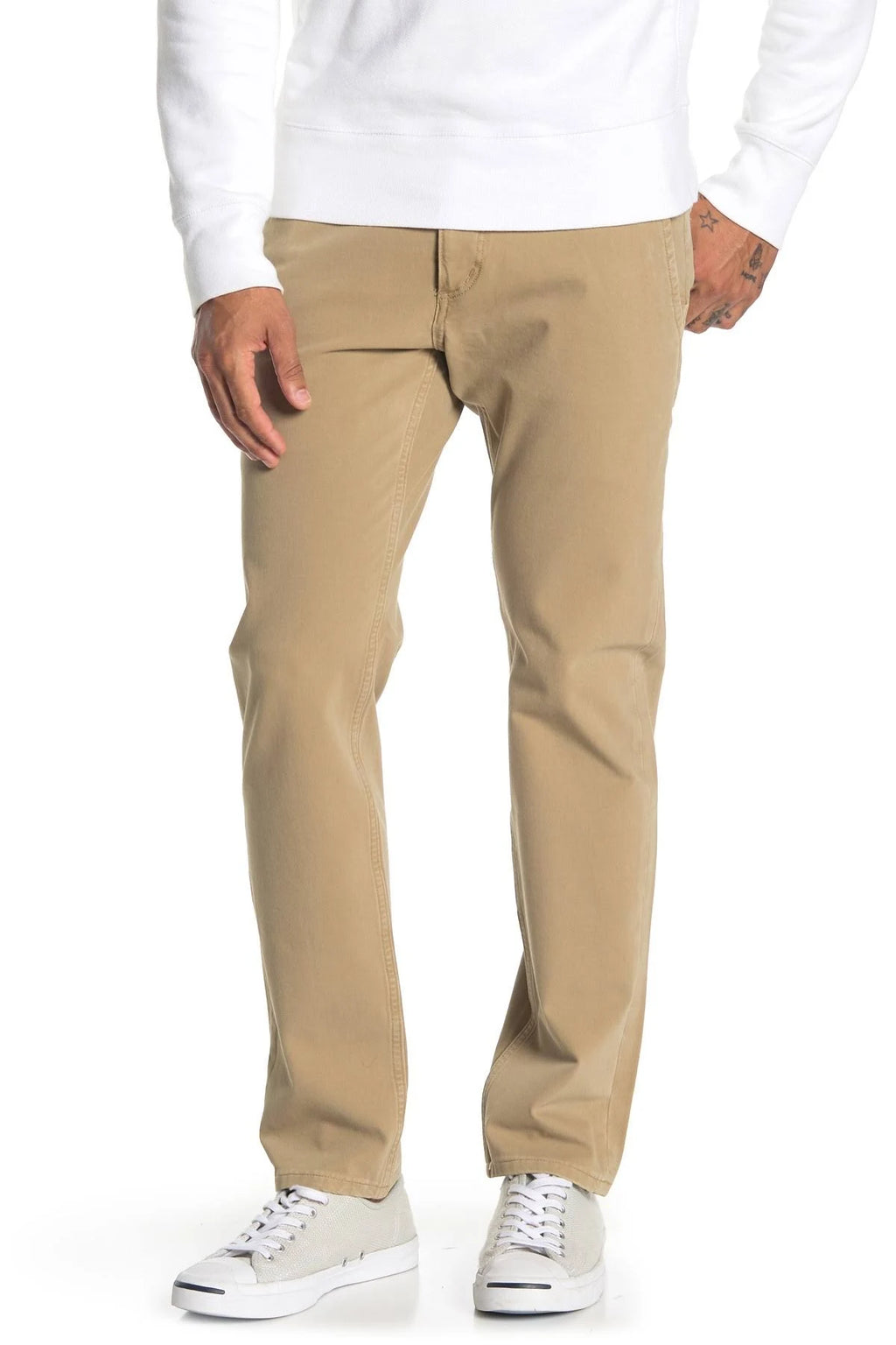 Khaki Slim Tapered Fit Pants Y407830