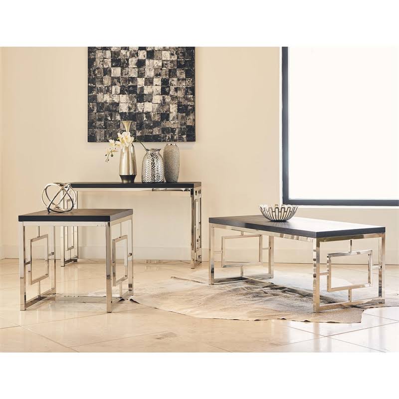 3PC Occasional Table Set in Chrome B9705