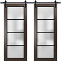 Double Barn Door 36 x 84 inches Solid Panel Interior Doors L678220