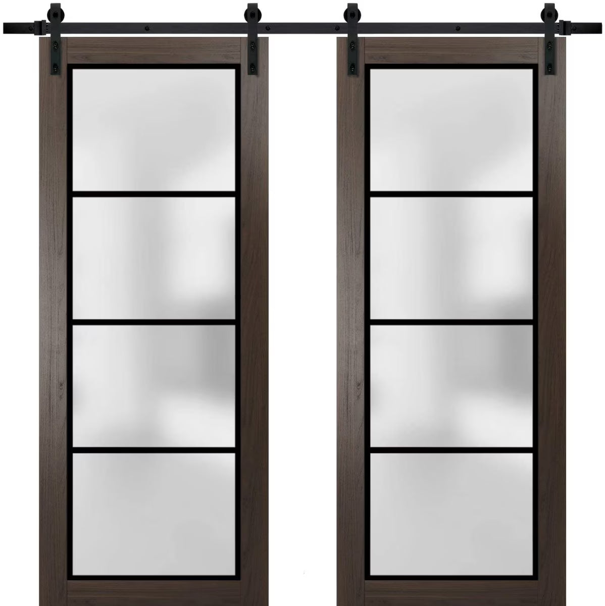 Double Barn Door 36 x 84 inches Solid Panel Interior Doors L678220