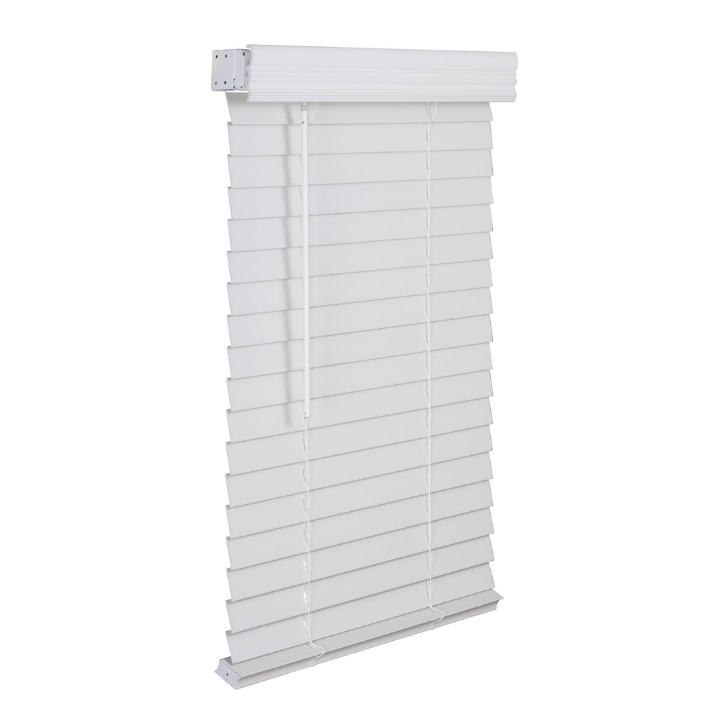 Faux Wood Cordless Blind in White M692232