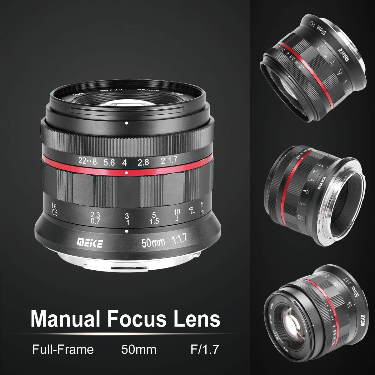 50mm F1.7 Full Frame Manual Focus Prime Lens Y22218