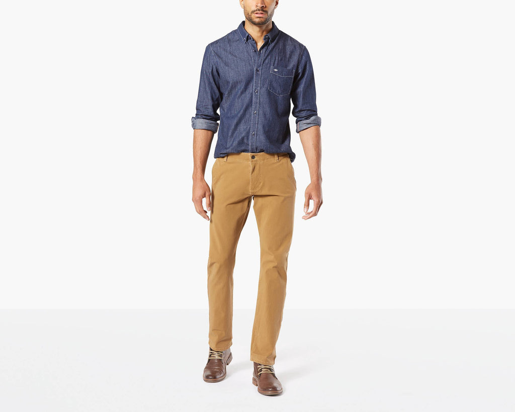 Khaki Slim Tapered Fit Pants Y407830