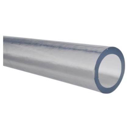 Clear Plastic PVC Tubing, Inner Diameter 9/16 inch, Outer Diameter 13/16 inch, Length 10 ft S31301