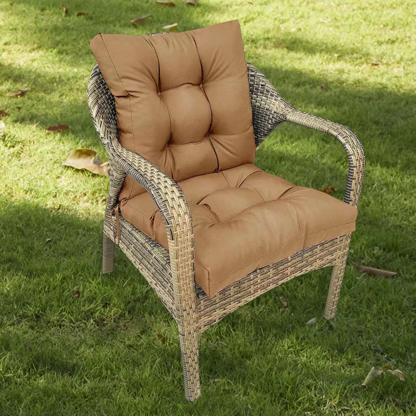 Light Brown Outdoor Seat Cushion X92177