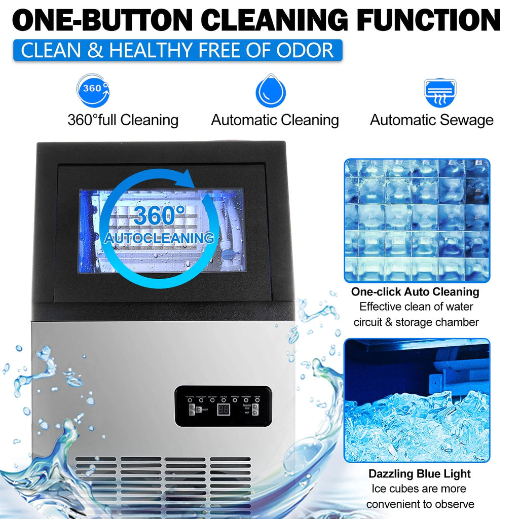 110LBS/24H Stainless Steel Commercial Ice Maker Machine Y540