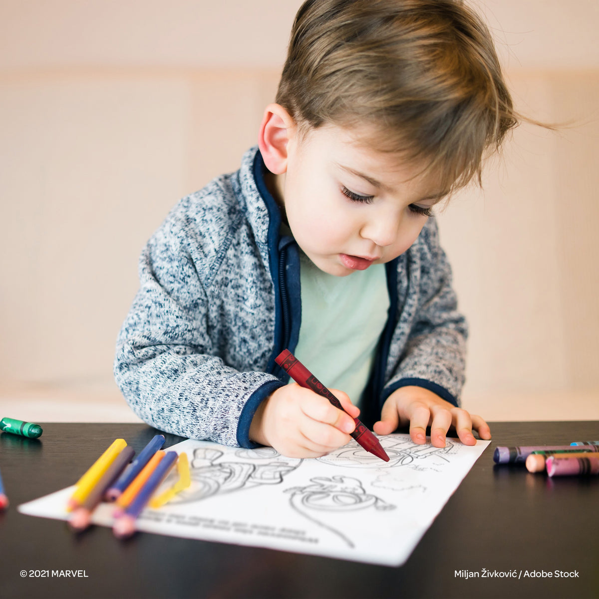 48 Page Coloring Book With 4 Crayons, Paperback I5444