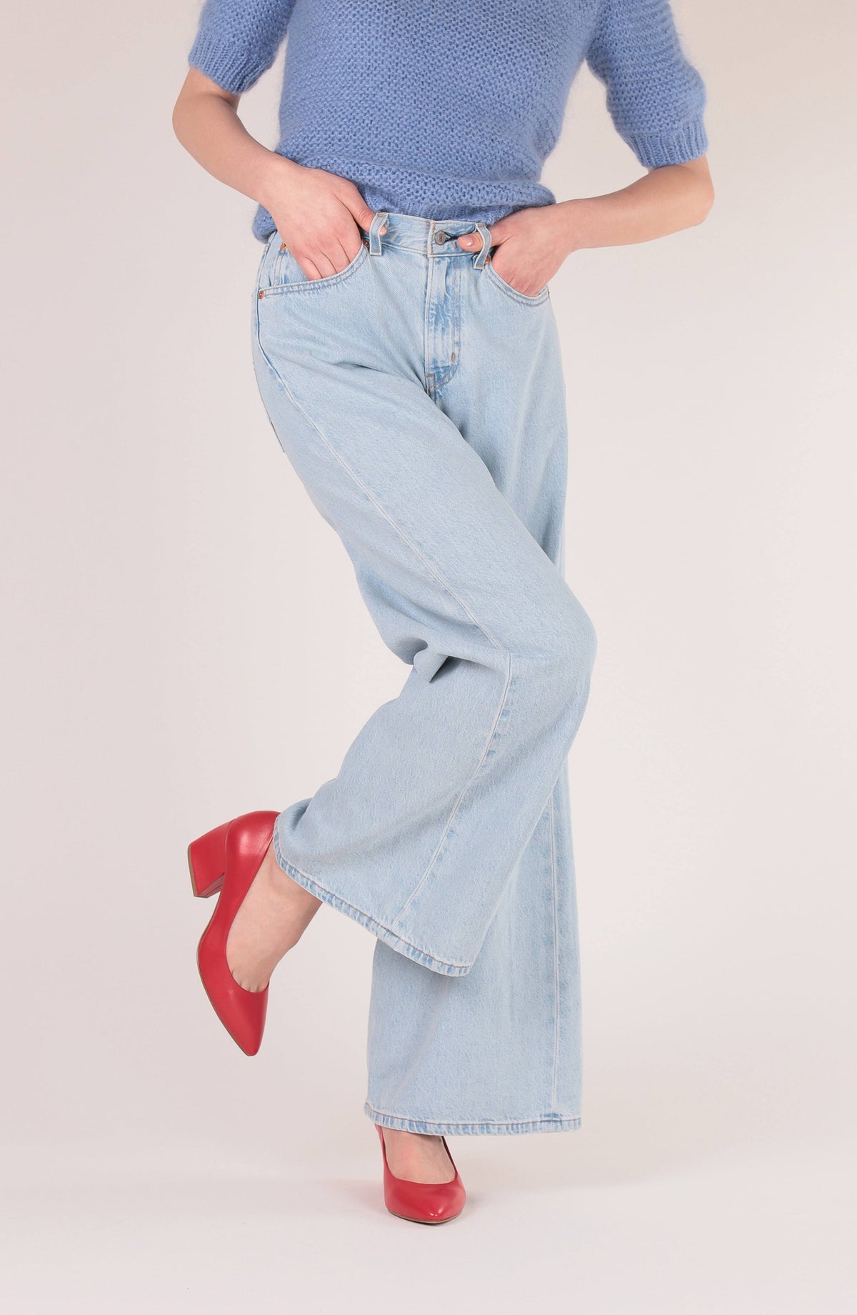 Tomato Leather Pump Q634