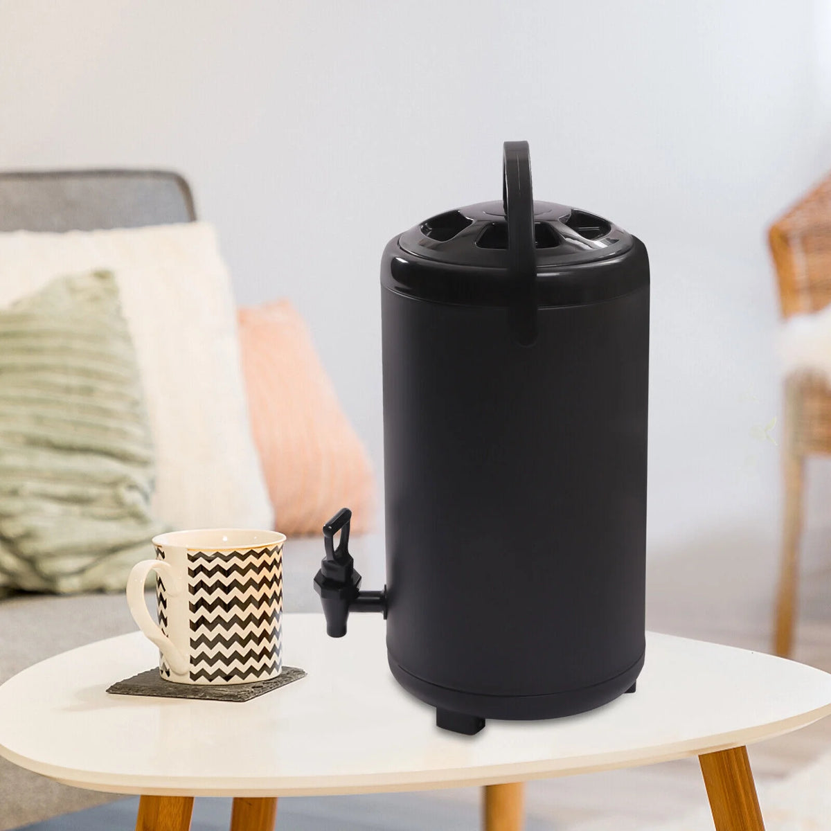 Black 2.3 Gallon Insulated Beverage Dispenser with Handles Q410065