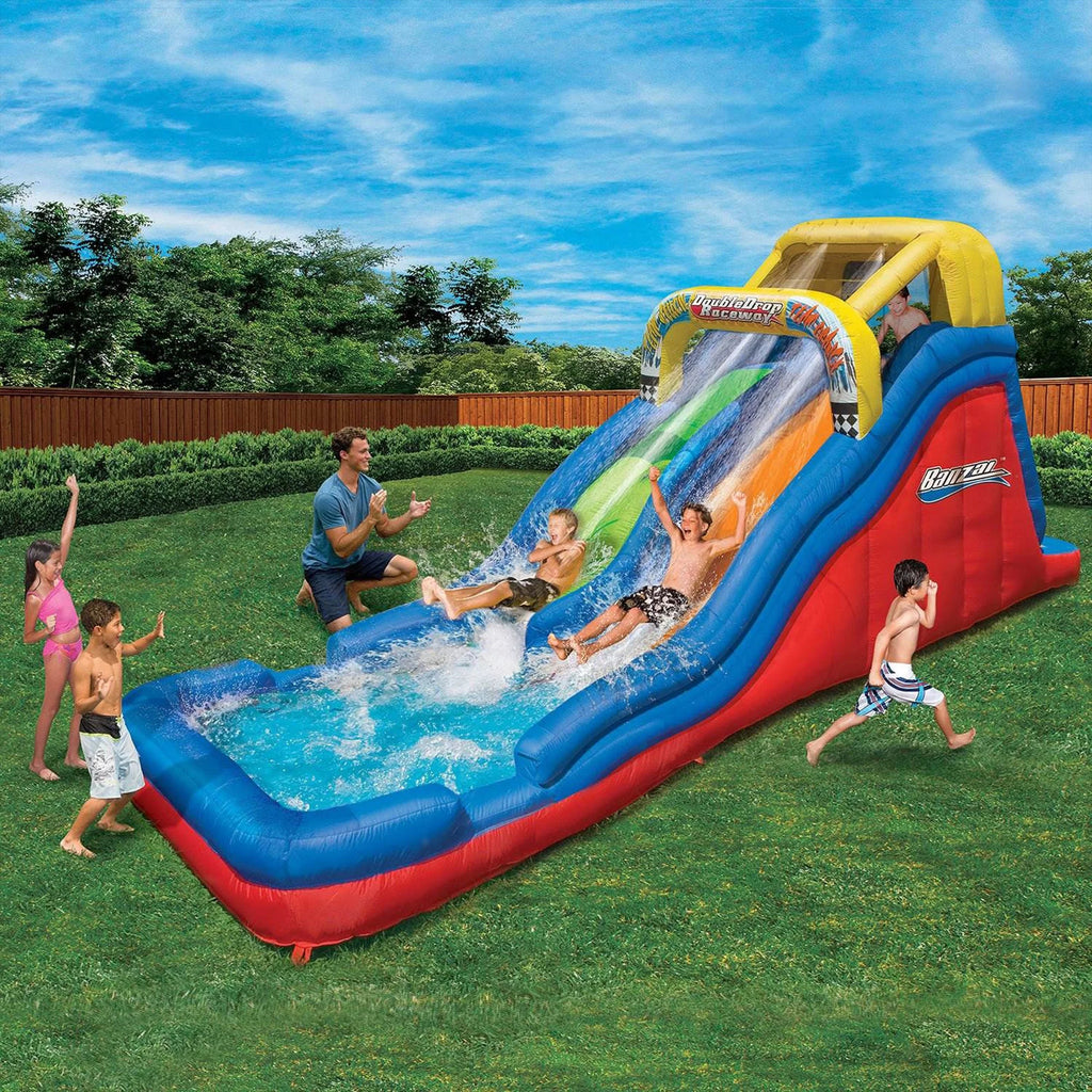 Double Drop 2 Lane Inflatable Water Slide J93407