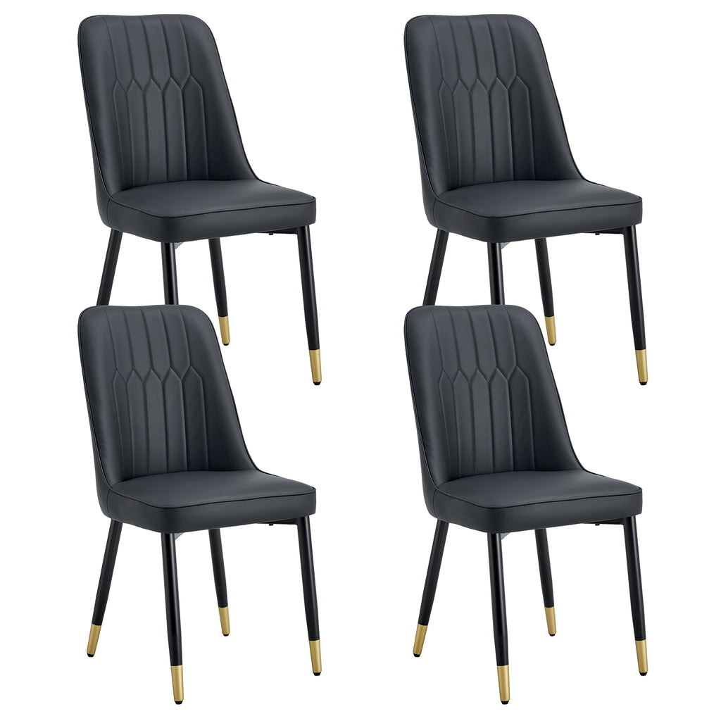 Set of 4 Faux Leather Upholstered Dining Chairs P889266