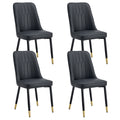 Set of 4 Faux Leather Upholstered Dining Chairs P889266