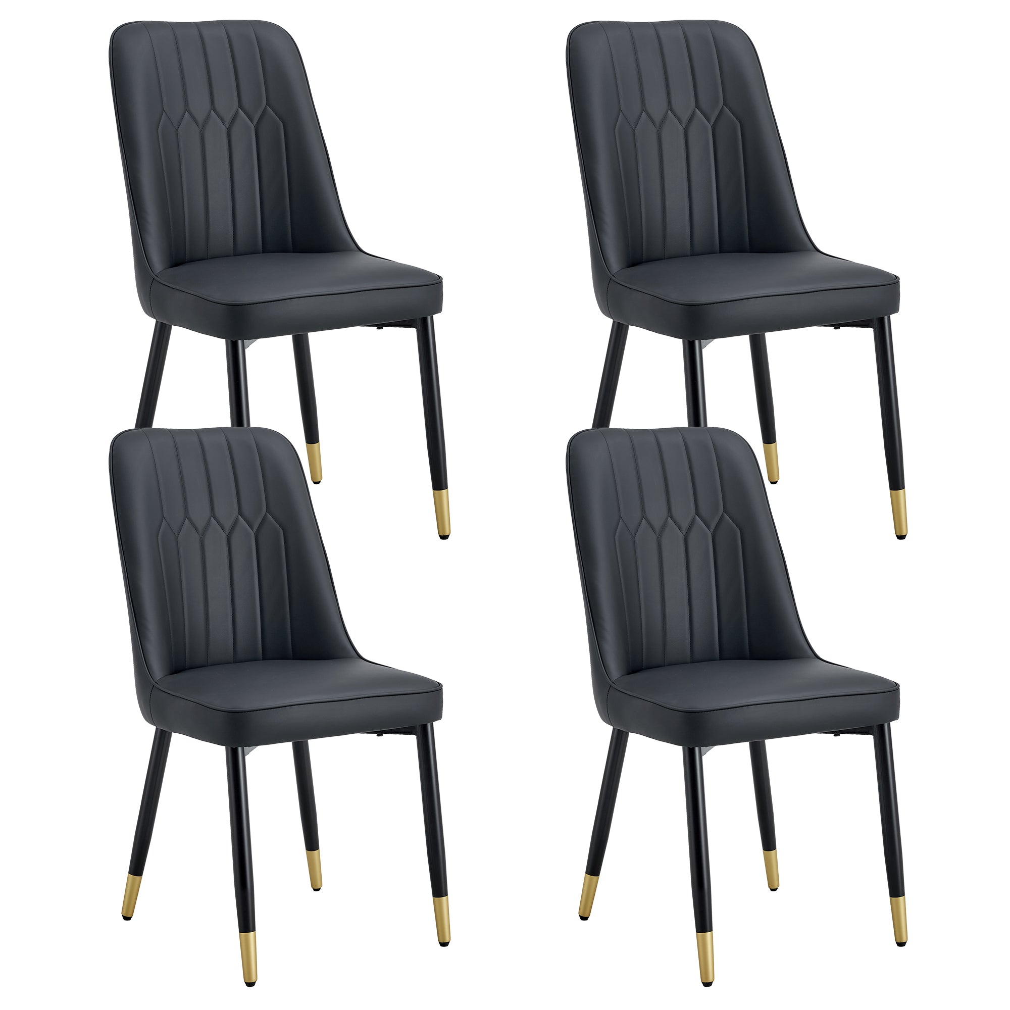 Set of 4 Faux Leather Upholstered Dining Chairs P889266