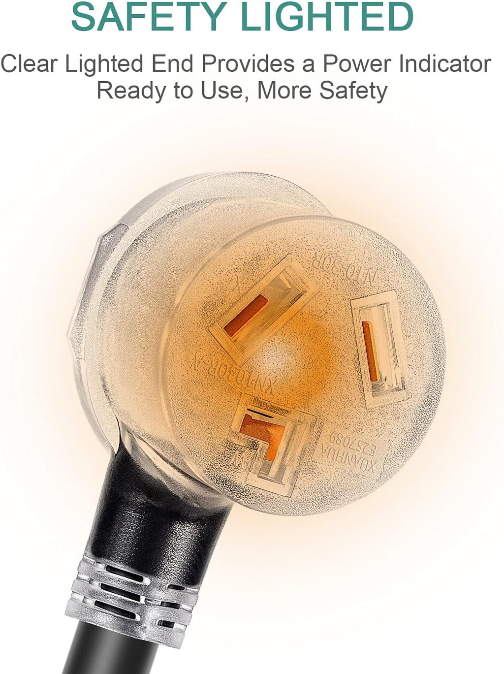 Dryer Extension Cord 3 Prong, 30 Amp, NEMA 10-30P to 10-30R, 125V/250V, 50 Feet V5266