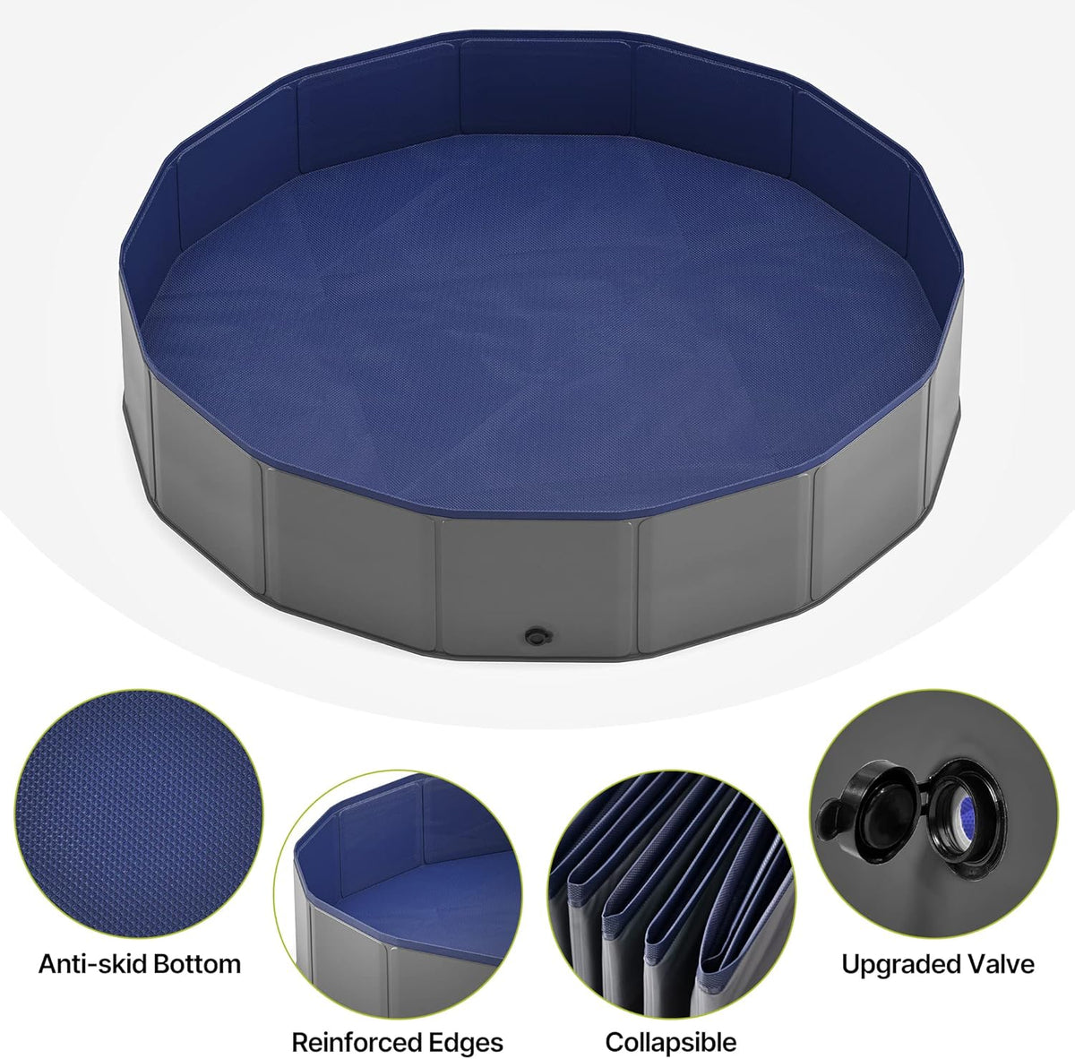 Portable Dog Pool, Foldable Pet Swimming Pool, 71 x 12 Inches Pack of 2 M621