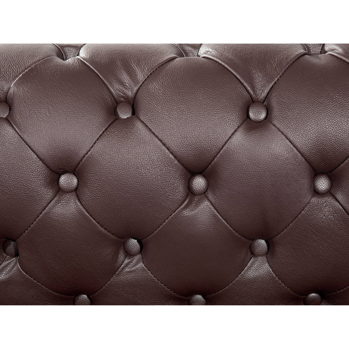 Tufted Leather Armchair Brown A3531