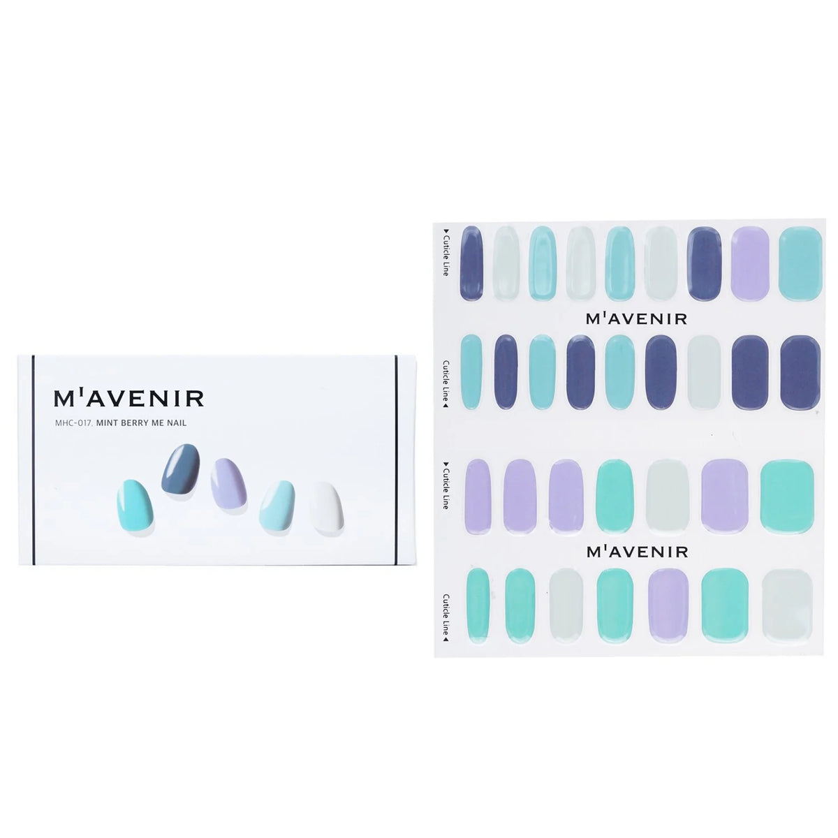 32pcs Blue Nail Sticker Z2020